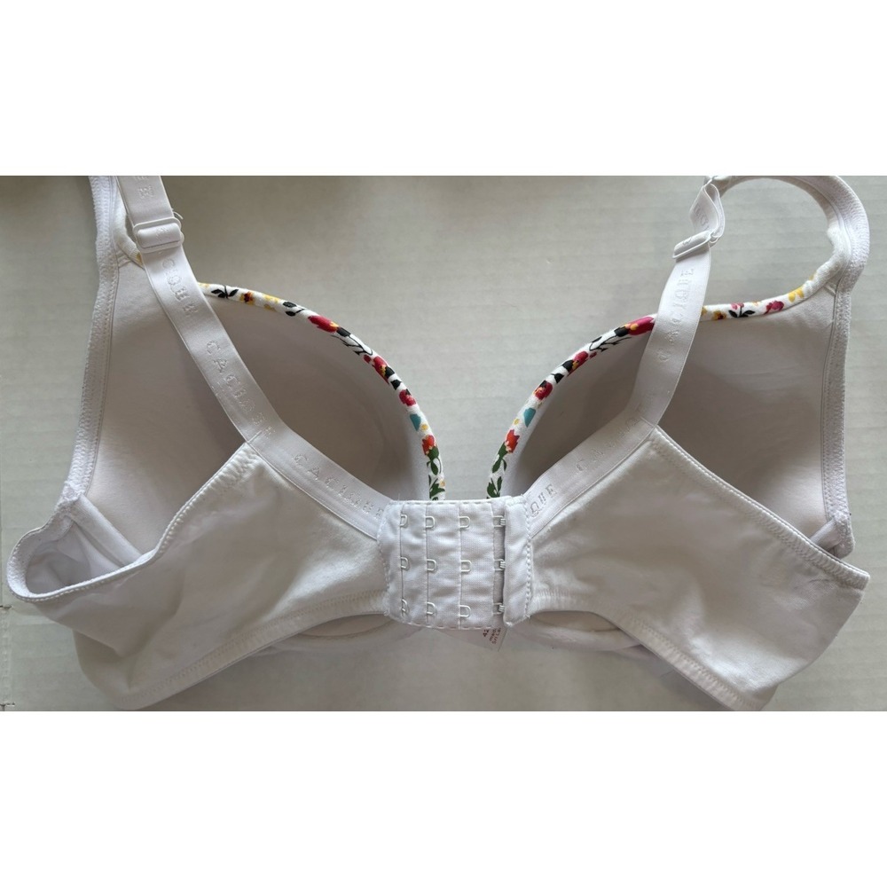 Lot of 3 Cacique Lane Bryant T-Shirt Bras 42C Nude White Floral Underwire - Picture 4 of 16